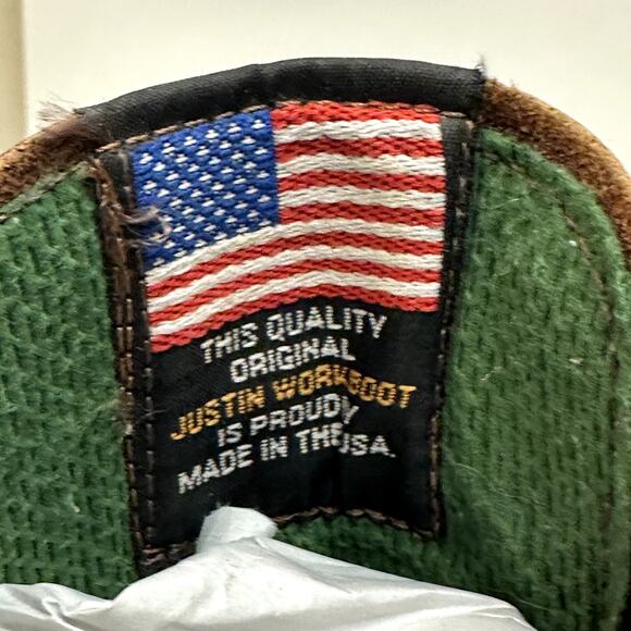 Justin Men's 761 8" Double Comfort Collection Work Boot Kiltie Made in USA 8.5 - Picture 6 of 10